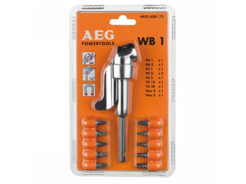 AEG Sarokcsavarozó adapter készlet 11 részes WB1