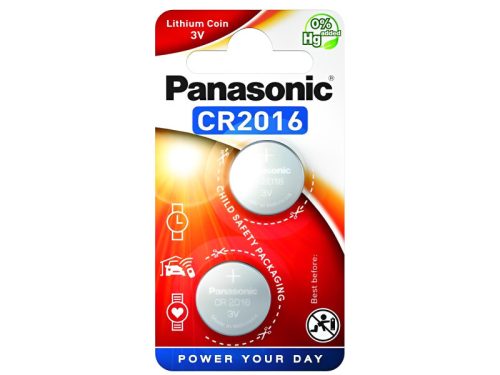 PANASONIC CR2016 lítium gombelem 3 V (2 db/cs)