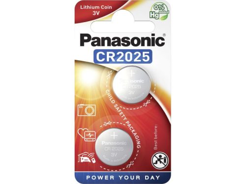 PANASONIC CR2025 lítium gombelem 3 V (2 db/cs)