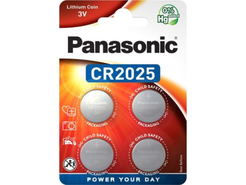PANASONIC CR2025 lítium gombelem 3 V (4 db/cs)