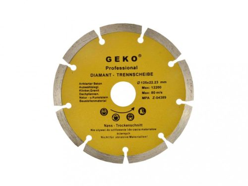 Geko 125mm gyémánt vágótárcsa G00251