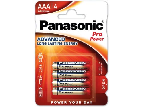 PANASONIC AAA/mikro tartós alkáli elem 1,5 V (4 db/cs)