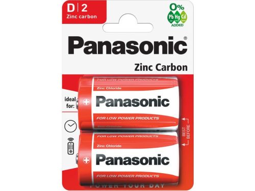 PANASONIC D/góliát cink-mangán tartós elem 1,5 V (2 db/cs)