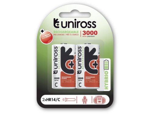 UNIROSS C/baby akkumulátor 1,2 V 3000 mAh (2 db/cs)