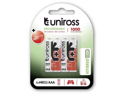 UNIROSS AAA/mikro akkumulátor 1,2 V 1000mAh (4 db/cs)