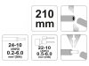 YATO Blankoló & krimpelő fogó 210 mm (0,2-6,0 mm2)