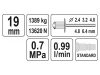 YATO Pneumatikus popszegecshúzó 1/4", 0,62 MPa