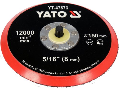 YATO Tépőzáras gumitányér 150 mm 5/16"